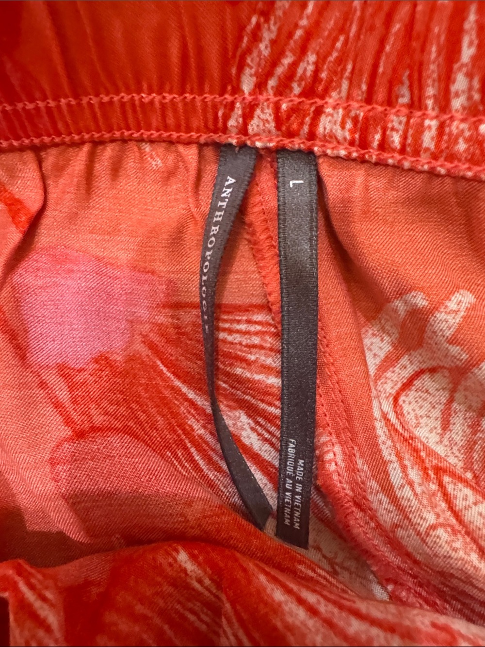 Anthropologie Coral Floral Pajama Pants & Natori White Top - Picture 7 of 7
